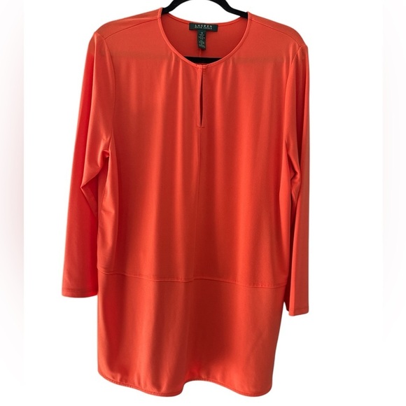 Lauren Ralph Lauren Tops - Lauren Ralph Lauren Orange/tangerine blouse sz 1X